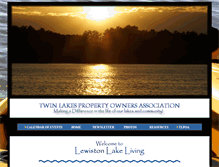 Tablet Screenshot of lewistonlakeliving.com